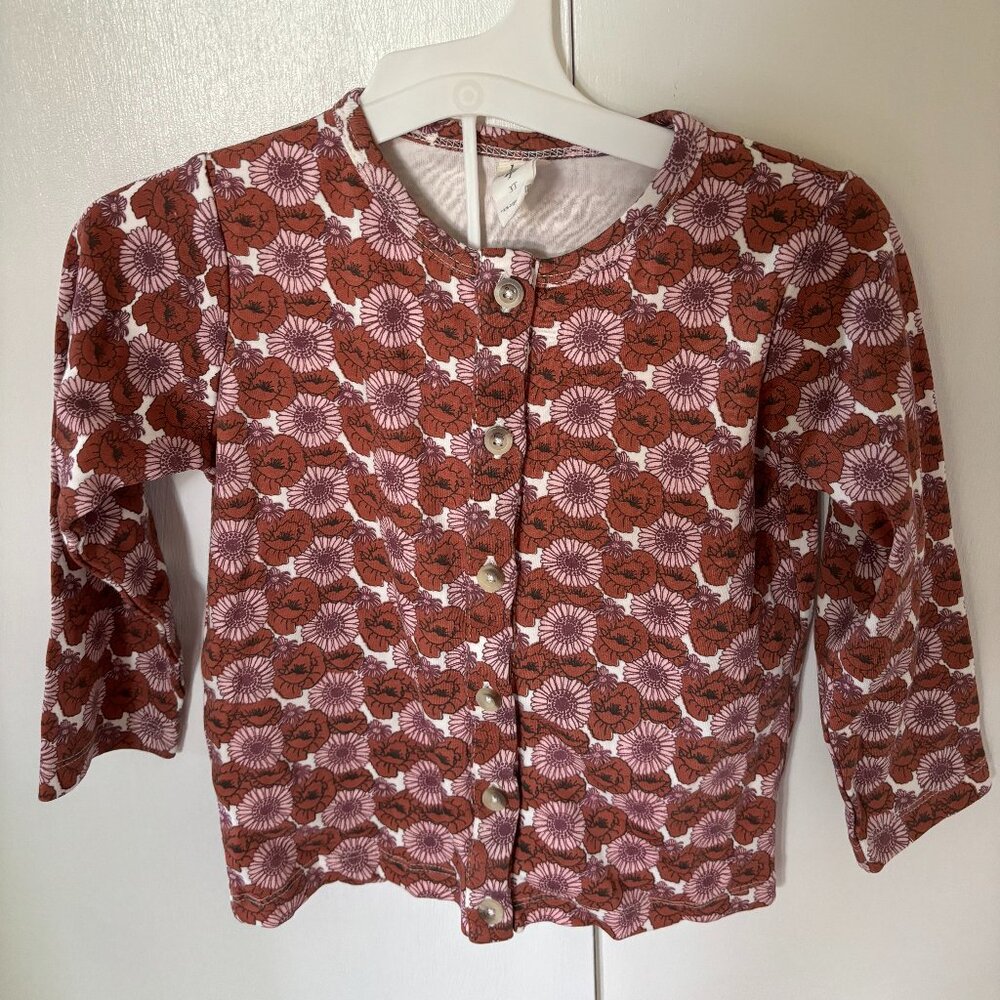 kate quinn 3t floral retro cardigan NWOT